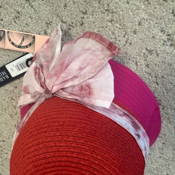 Badgley Mischka Vibrant Red and Pink Hat - Picture 4 of 14
